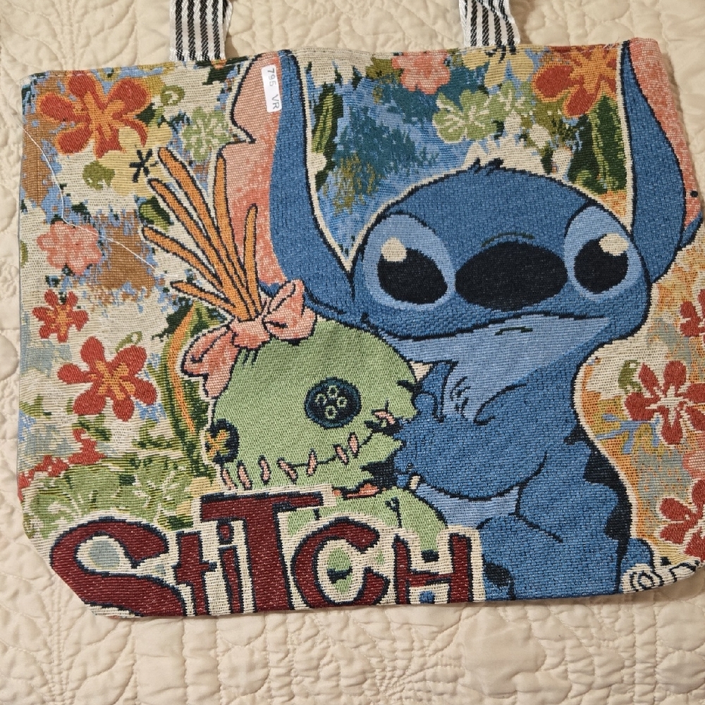 Stitch Tapestry Tote Bag - Multicolor